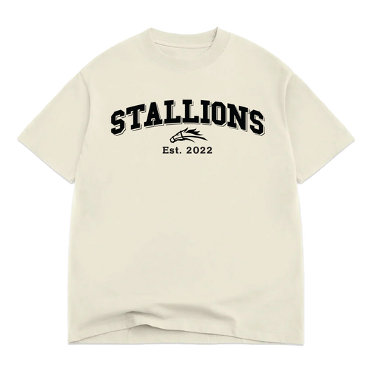 Stallions College Tee (Off White)