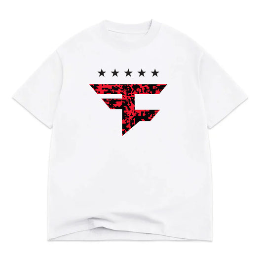 Digi Camo Five Star Tee (White)
