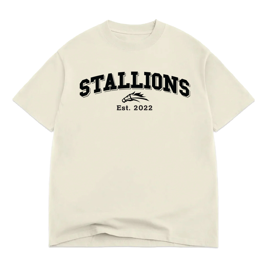 Stallions College Tee (Off White)