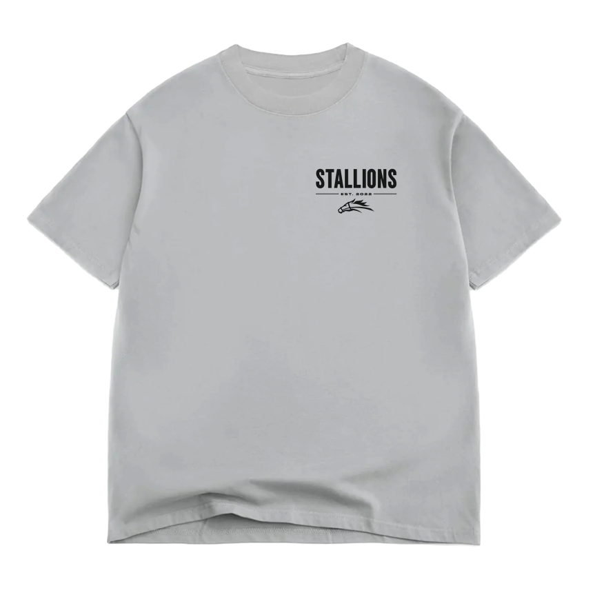 Stallions Logo Crest Tee (Vintage Grey)
