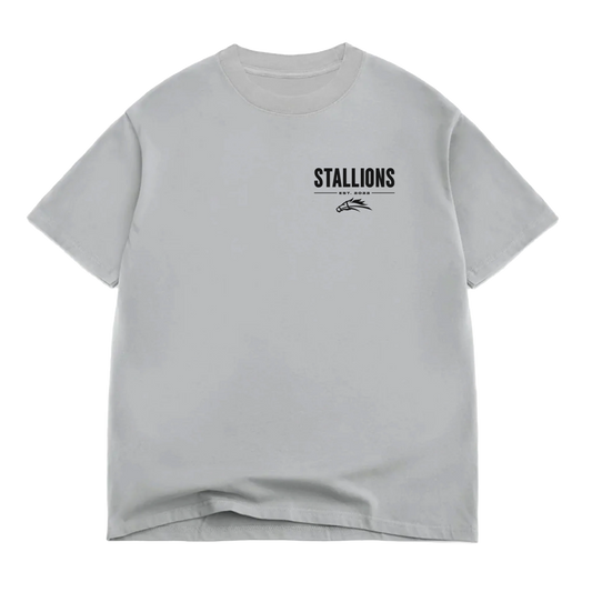 Stallions Logo Crest Tee (Vintage Grey)