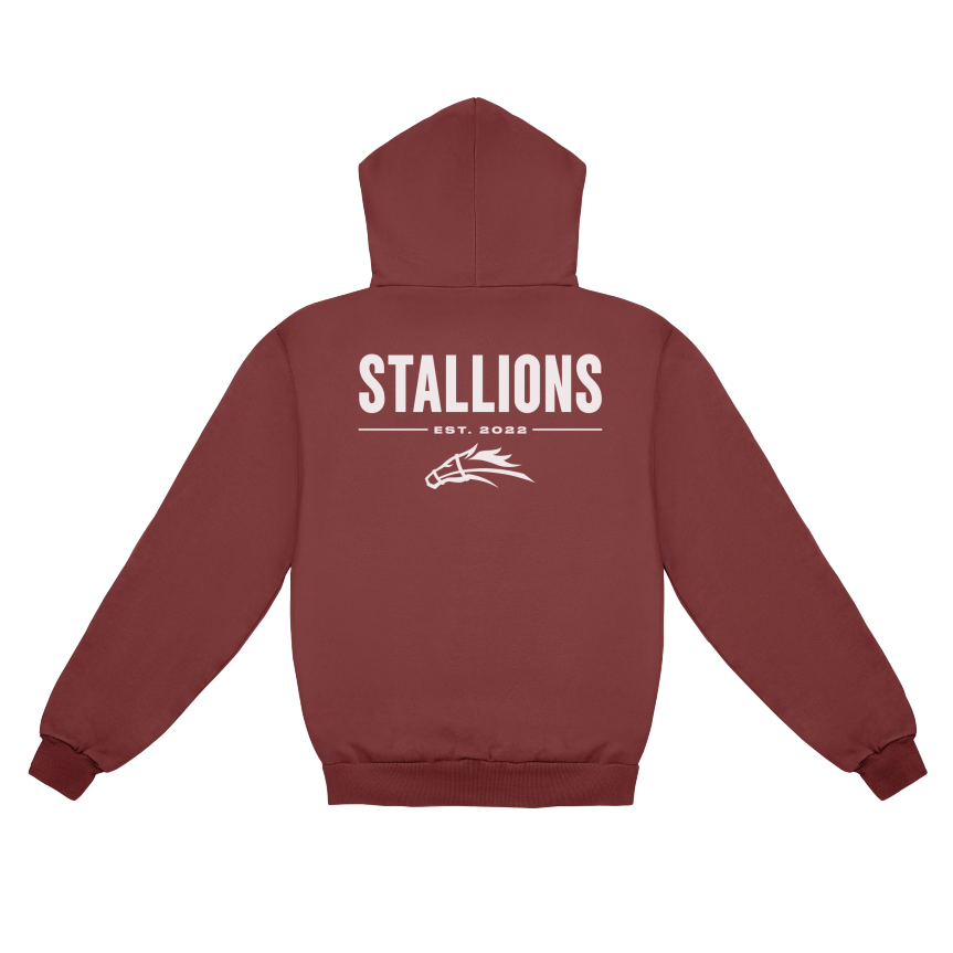 Stallions Hoodie (Vintage Mahogany)