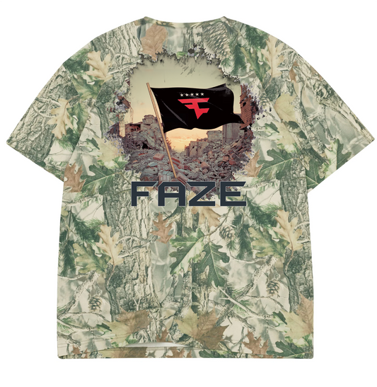 Victory Flag Tee (Woodland Camo)